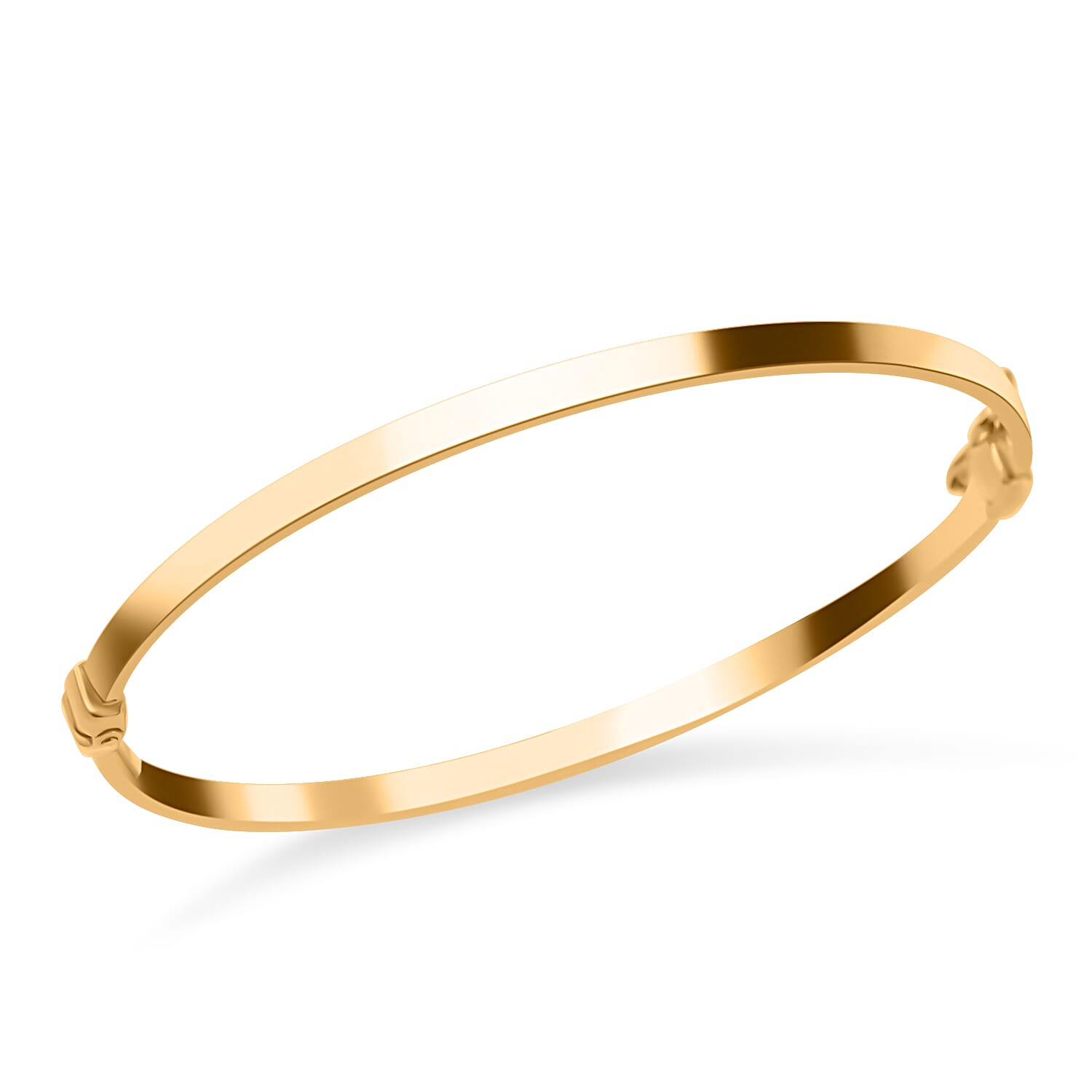 Vicenza Closeout - Designer Inspired 9K Yellow Gold Tube Bangle (Size - 7.0) 3.01 Grams