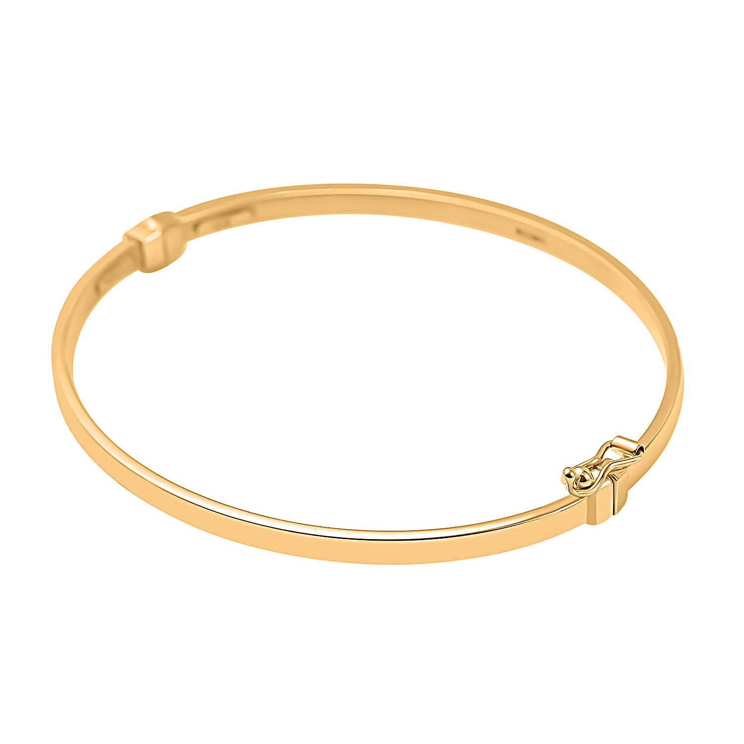 Vicenza Closeout - Designer Inspired 9K Yellow Gold Tube Bangle (Size - 7.0) 3.01 Grams