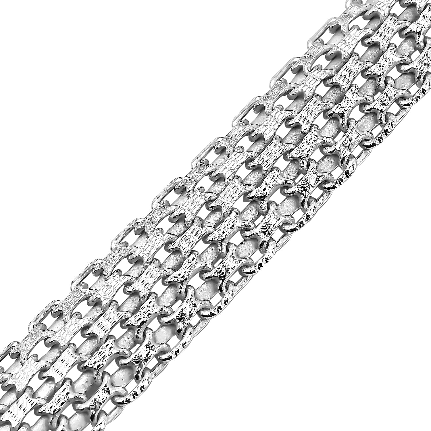 Limited Edition - Sterling Silver Bracelet (Size - 7.5) with Lobster Clasp