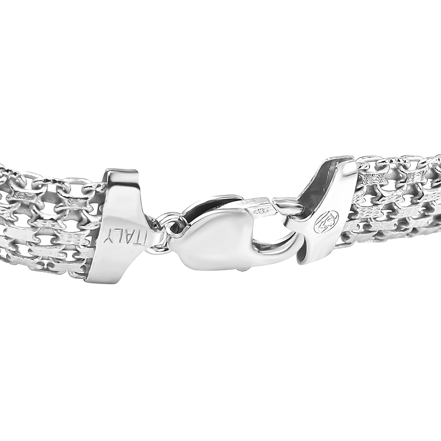 Limited Edition - Sterling Silver Bracelet (Size - 7.5) with Lobster Clasp