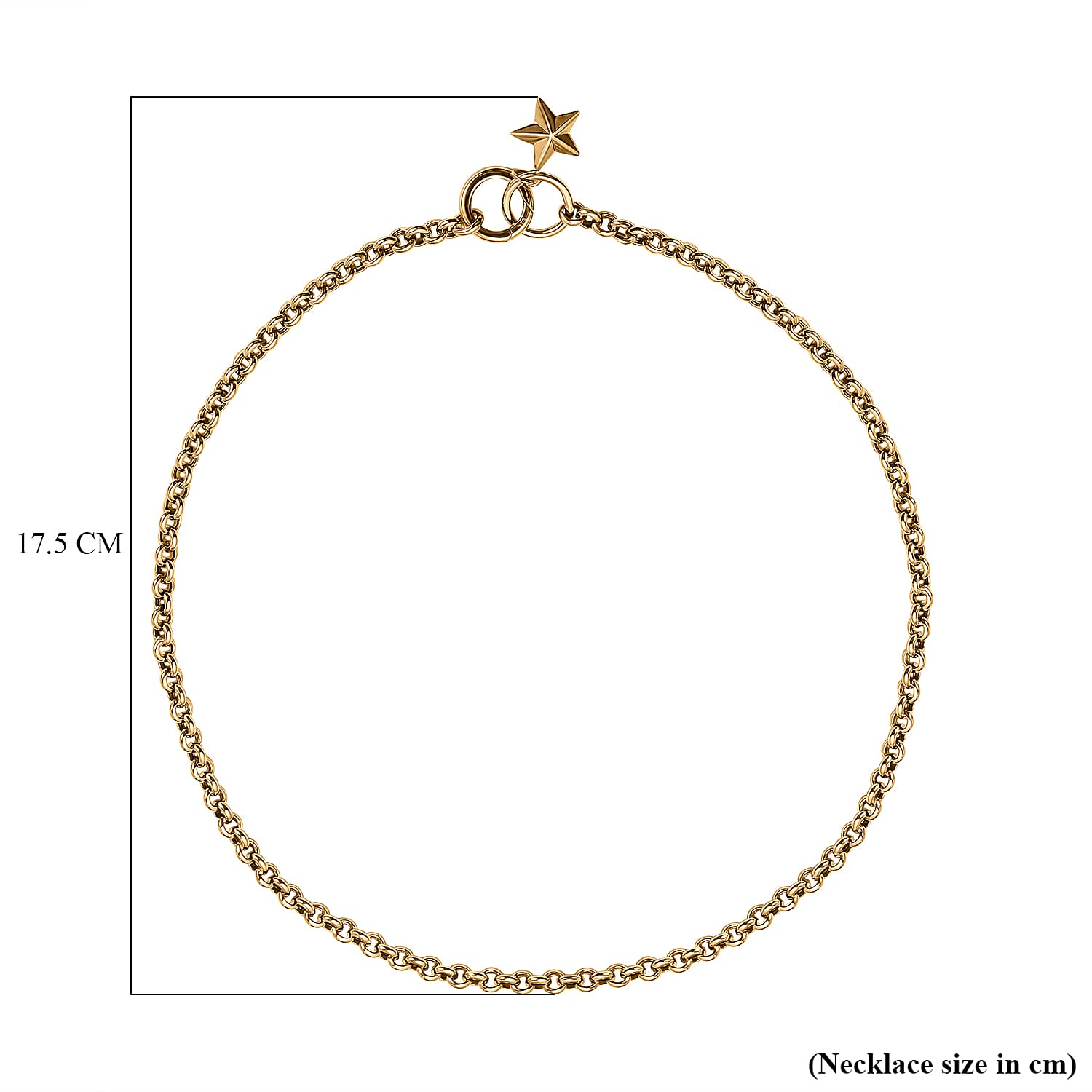 9K Yellow Gold Necklace (Size - 18), Gold Wt. 10.77 Gms