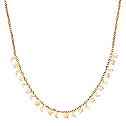 Vicenza Collection- 9K Yellow Gold Circle Necklace (Size - 20), Gold Wt. 4.01 Gms