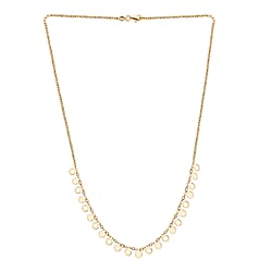 Vicenza Collection- 9K Yellow Gold Circle Necklace (Size - 20), Gold Wt. 4.01 Gms