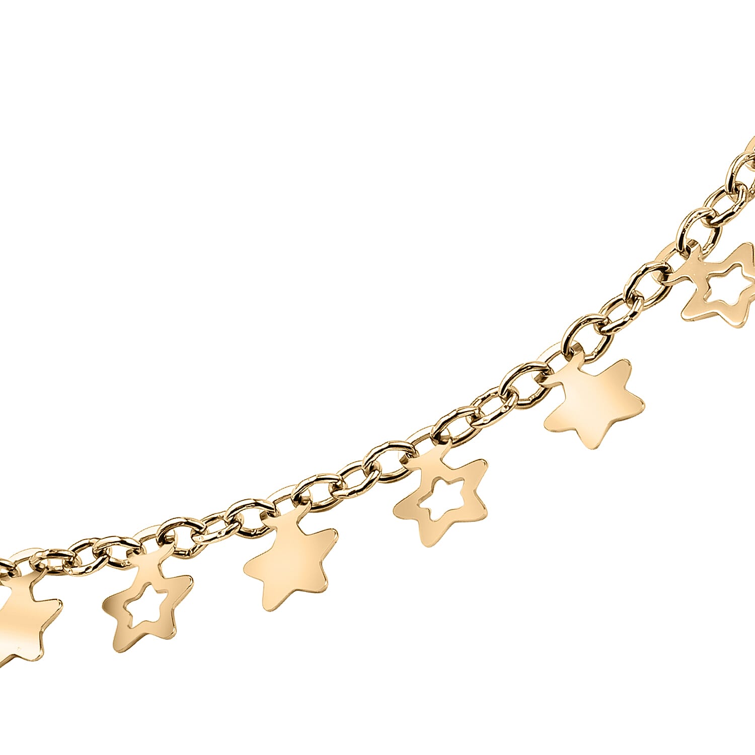Vicenza Collection- 9K Yellow Gold Star Necklace (Size - 20), Gold Wt. 4.00 Gms