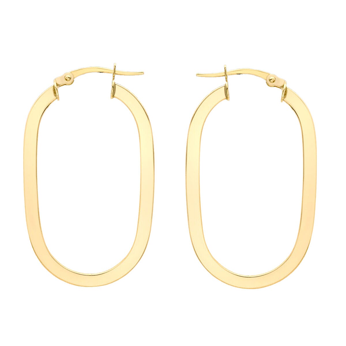 JCK Vegas Preview Deal - 9K Yellow Gold Large Oval Hoop Earrings