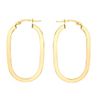 Vicenza Closeout - 9K Yellow Gold Large Oval Hoop Earrings