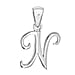 White Diamond  Pendant in Rhodium Overlay Sterling Silver 0.01 ct  0.005  Ct.