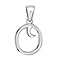 White Diamond  Pendant in Rhodium Overlay Sterling Silver 0.01 ct  0.005  Ct.