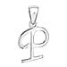 White Diamond  Pendant in Rhodium Overlay Sterling Silver 0.01 ct  0.005  Ct.