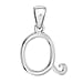 White Diamond  Pendant in Rhodium Overlay Sterling Silver 0.01 ct  0.005  Ct.