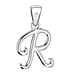 White Diamond  Pendant in Rhodium Overlay Sterling Silver 0.01 ct  0.005  Ct.