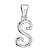 White Diamond  Pendant in Rhodium Overlay Sterling Silver 0.01 ct  0.005  Ct.