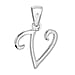 White Diamond  Pendant in Rhodium Overlay Sterling Silver 0.01 ct  0.005  Ct.