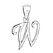 White Diamond  Pendant in Rhodium Overlay Sterling Silver 0.01 ct  0.005  Ct.
