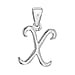 White Diamond  Pendant in Rhodium Overlay Sterling Silver 0.01 ct  0.005  Ct.