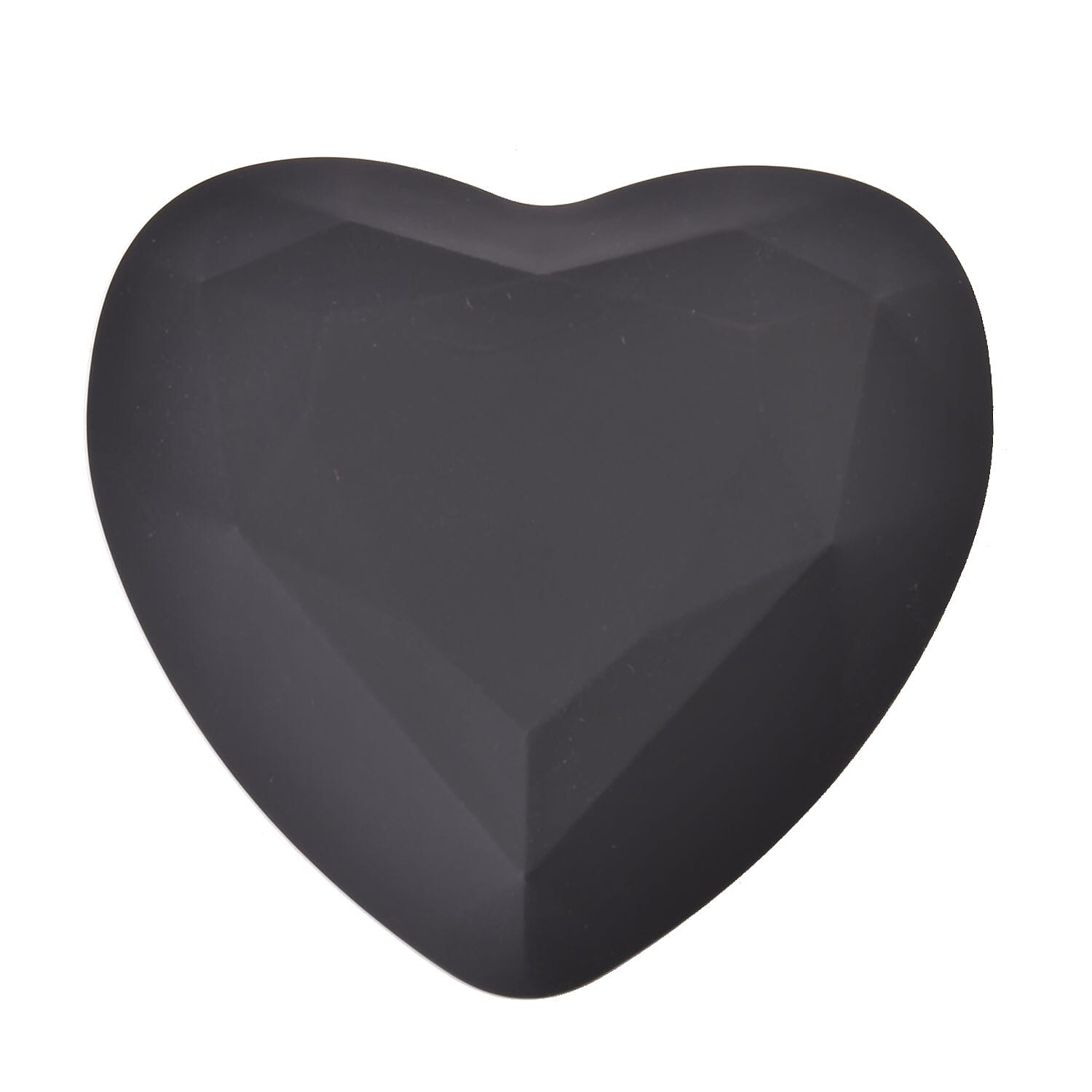 Heart Shaped Design Luxurious Ring Box with LED Light & Velvet Lining (Size 7x6x4 cm) - Black