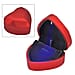 Heart Shaped Design Luxurious Ring Box with LED Light & Velvet Lining (Size 7x6x4 cm) - Black