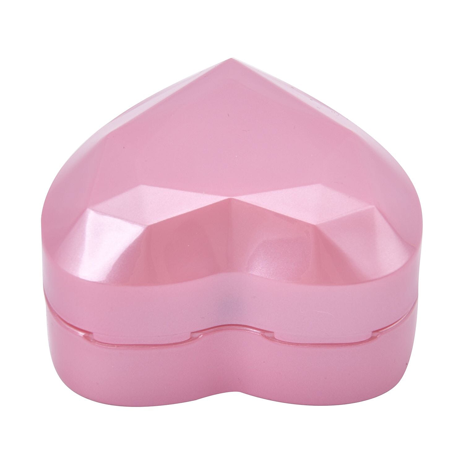 Heart Shaped Design Luxurious Ring Box with LED Light & Velvet Lining (Size 7x6x4 cm) - Pink