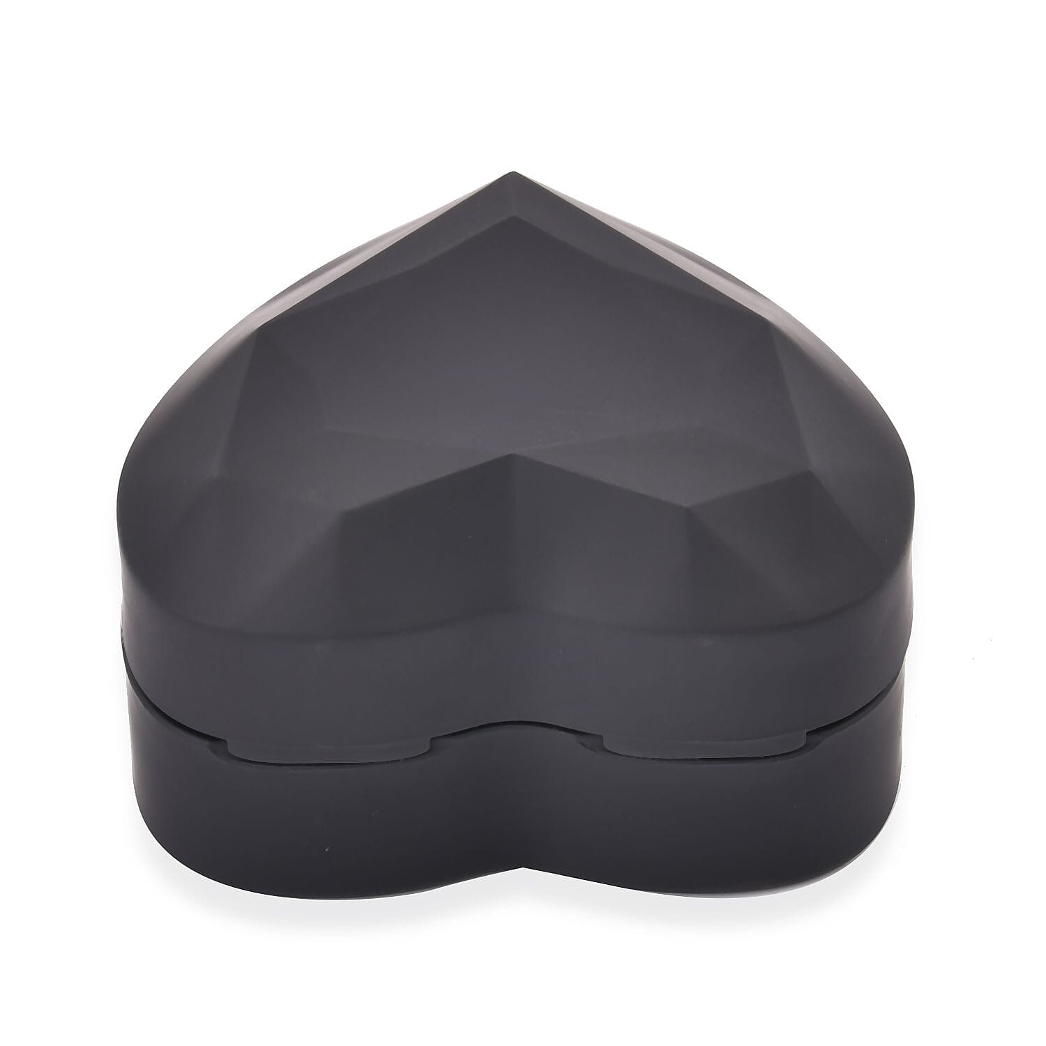 Heart Shaped Design Luxurious Necklace Box with LED Light & Velvet Lining (Size 7x6x4 cm) - Black