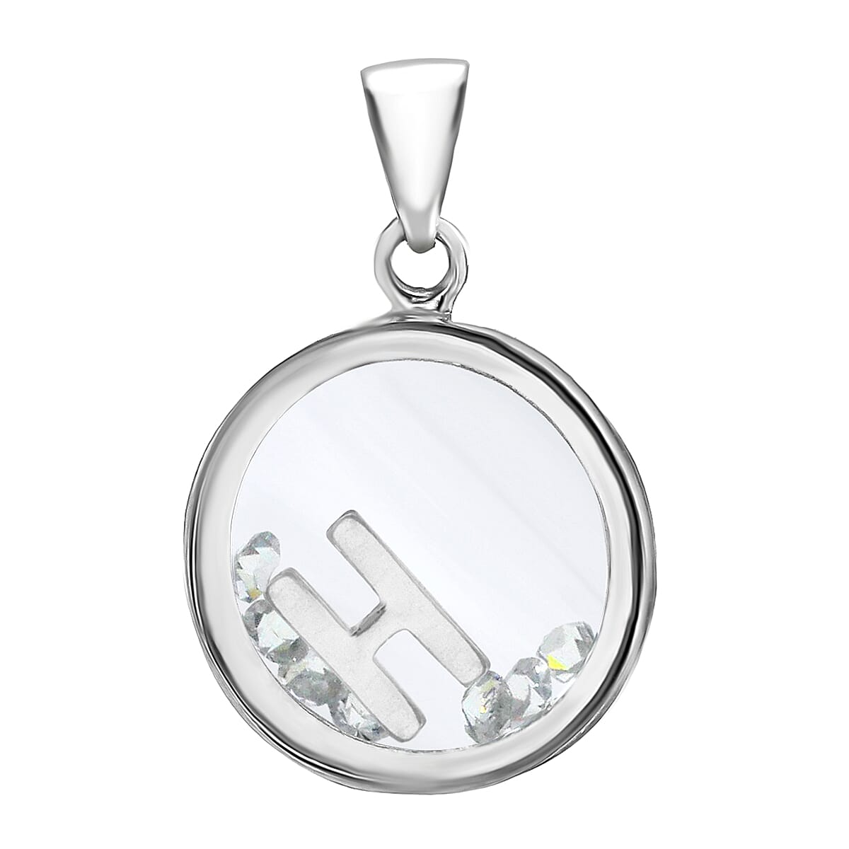 Cubic Zirconia  Pendant  Sterling Silver 1.08 ct  1.080  Ct.