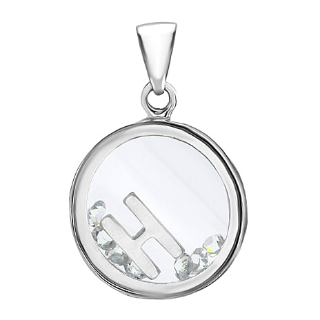 Cubic Zirconia  Pendant  Sterling Silver 1.08 ct  1.080  Ct.