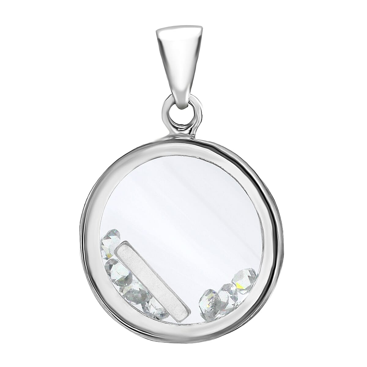 Cubic Zirconia  Pendant  Sterling Silver 1.08 ct  1.080  Ct.