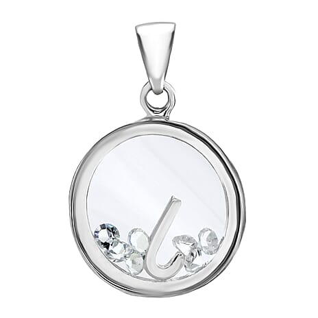 Cubic Zirconia  Pendant  Sterling Silver 1.08 ct  1.080  Ct.