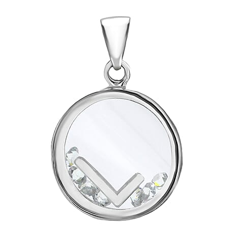 Cubic Zirconia  Pendant  Sterling Silver 1.08 ct  1.080  Ct.
