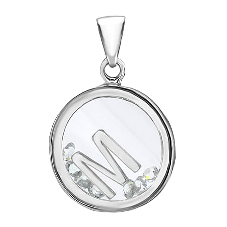 Cubic Zirconia  Pendant  Sterling Silver 1.08 ct  1.080  Ct.
