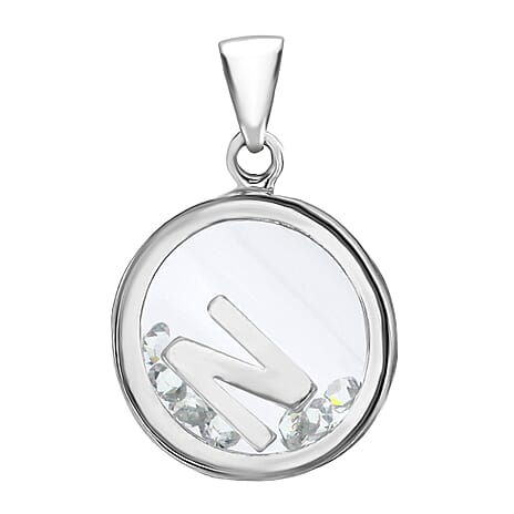 Cubic Zirconia  Pendant  Sterling Silver 1.08 ct  1.080  Ct.