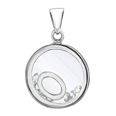 Cubic Zirconia  Pendant  Sterling Silver 1.08 ct  1.080  Ct.