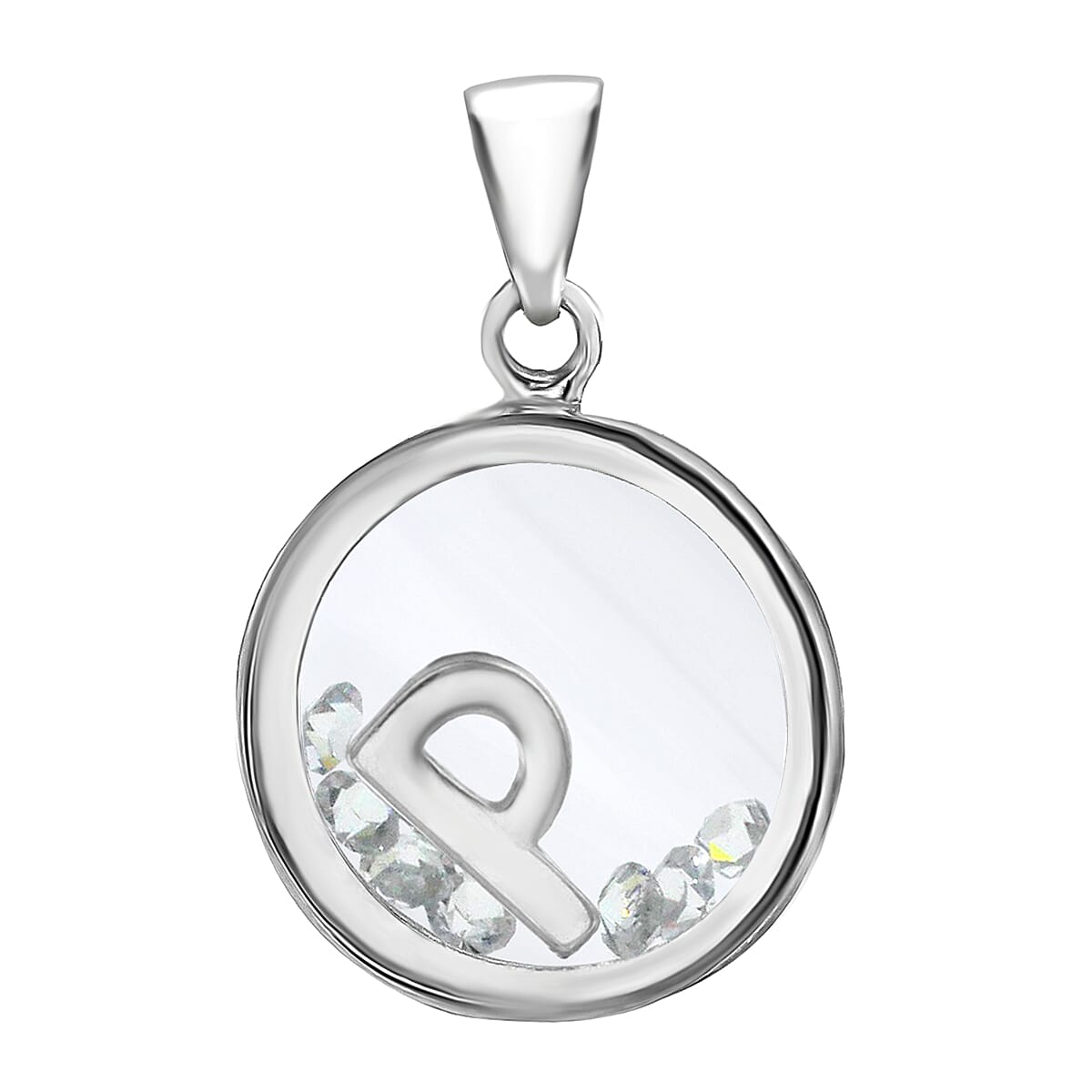 Cubic Zirconia  Pendant  Sterling Silver 1.08 ct  1.080  Ct.