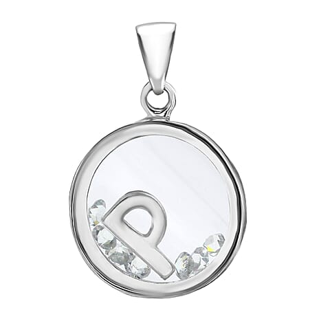 Cubic Zirconia  Pendant  Sterling Silver 1.08 ct  1.080  Ct.