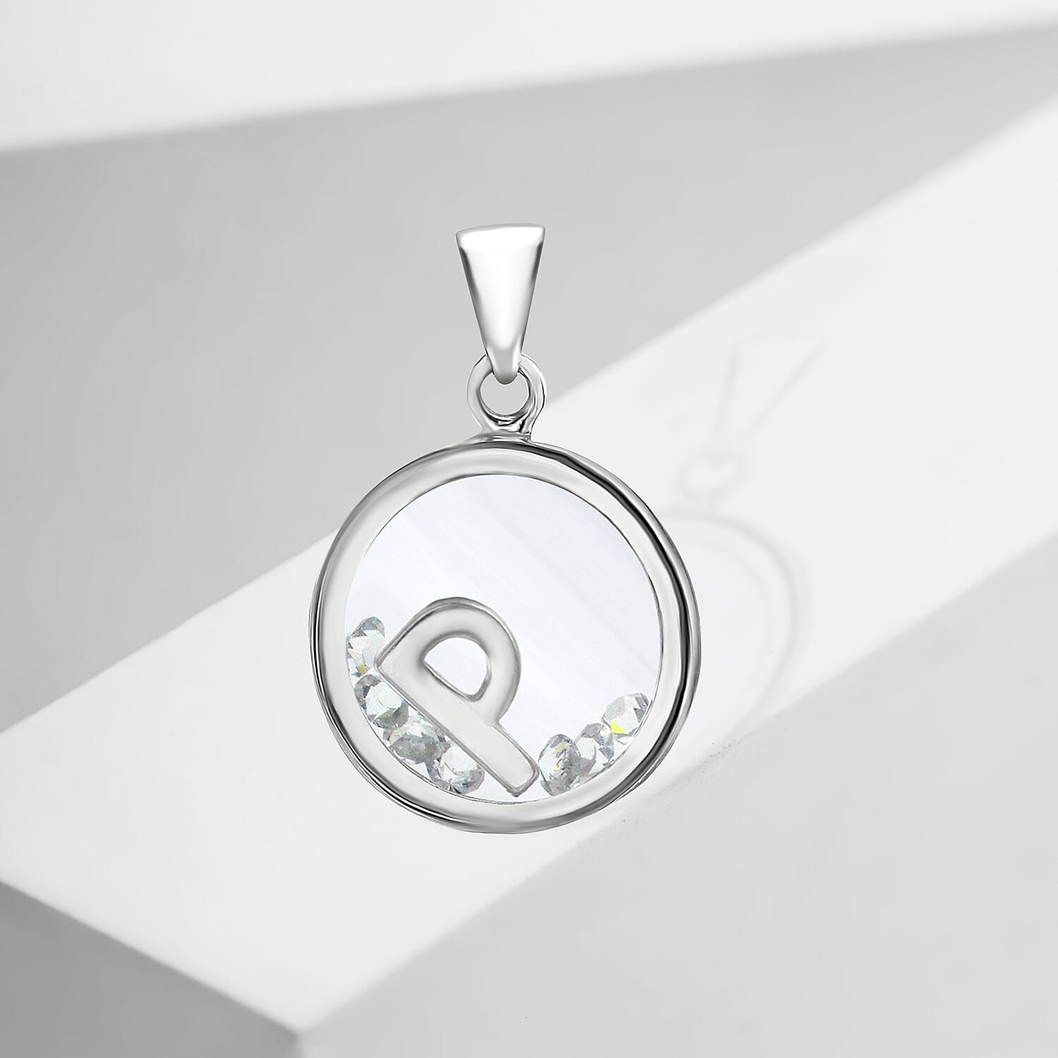 Cubic Zirconia  Pendant  Sterling Silver 1.08 ct  1.080  Ct.