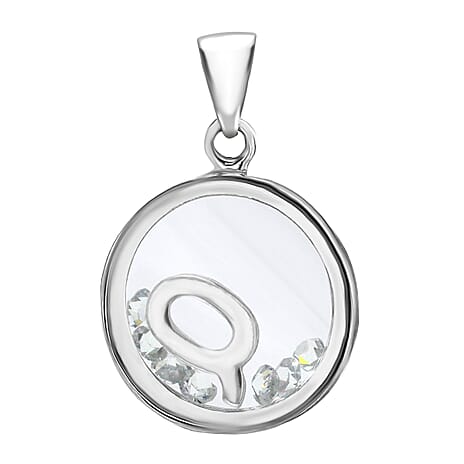 Cubic Zirconia  Pendant  Sterling Silver 1.08 ct  1.080  Ct.