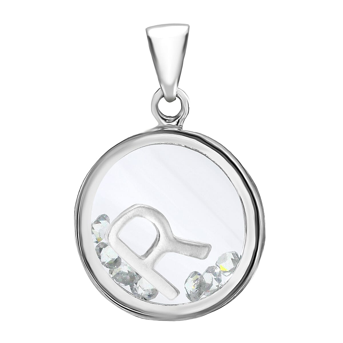 Cubic Zirconia  Pendant  Sterling Silver 1.08 ct  1.080  Ct.