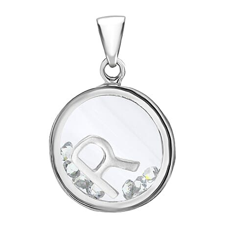 Cubic Zirconia  Pendant  Sterling Silver 1.08 ct  1.080  Ct.