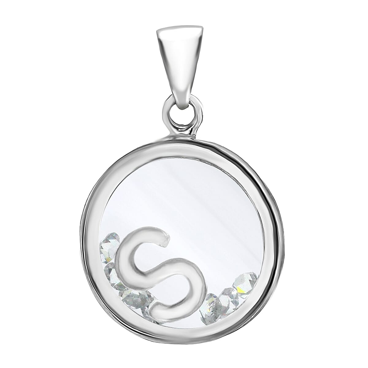 Cubic Zirconia  Pendant  Sterling Silver 1.08 ct  1.080  Ct.