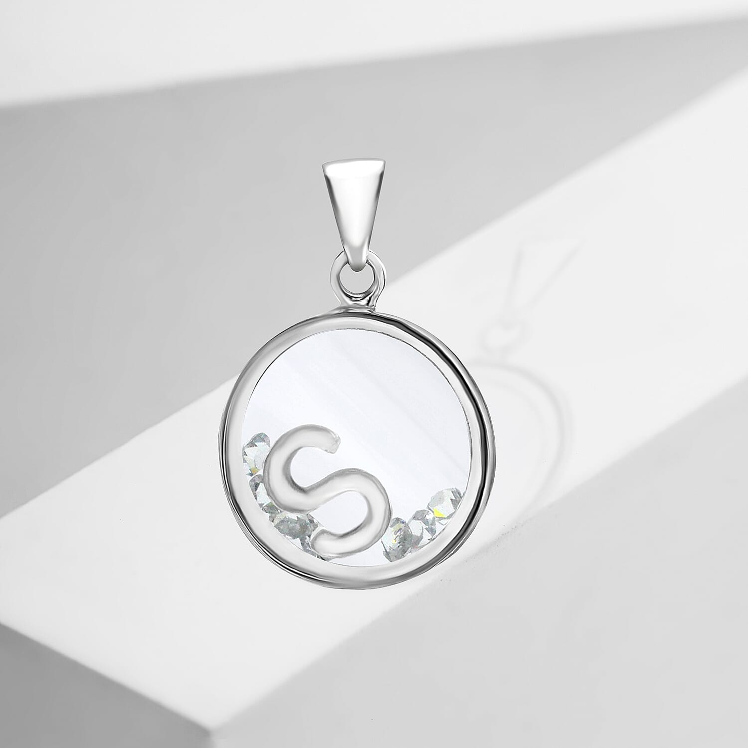 Cubic Zirconia  Pendant  Sterling Silver 1.08 ct  1.080  Ct.
