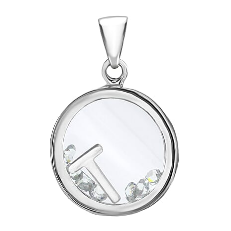 Cubic Zirconia  Pendant  Sterling Silver 1.08 ct  1.080  Ct.