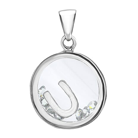 Cubic Zirconia  Pendant  Sterling Silver 1.08 ct  1.080  Ct.