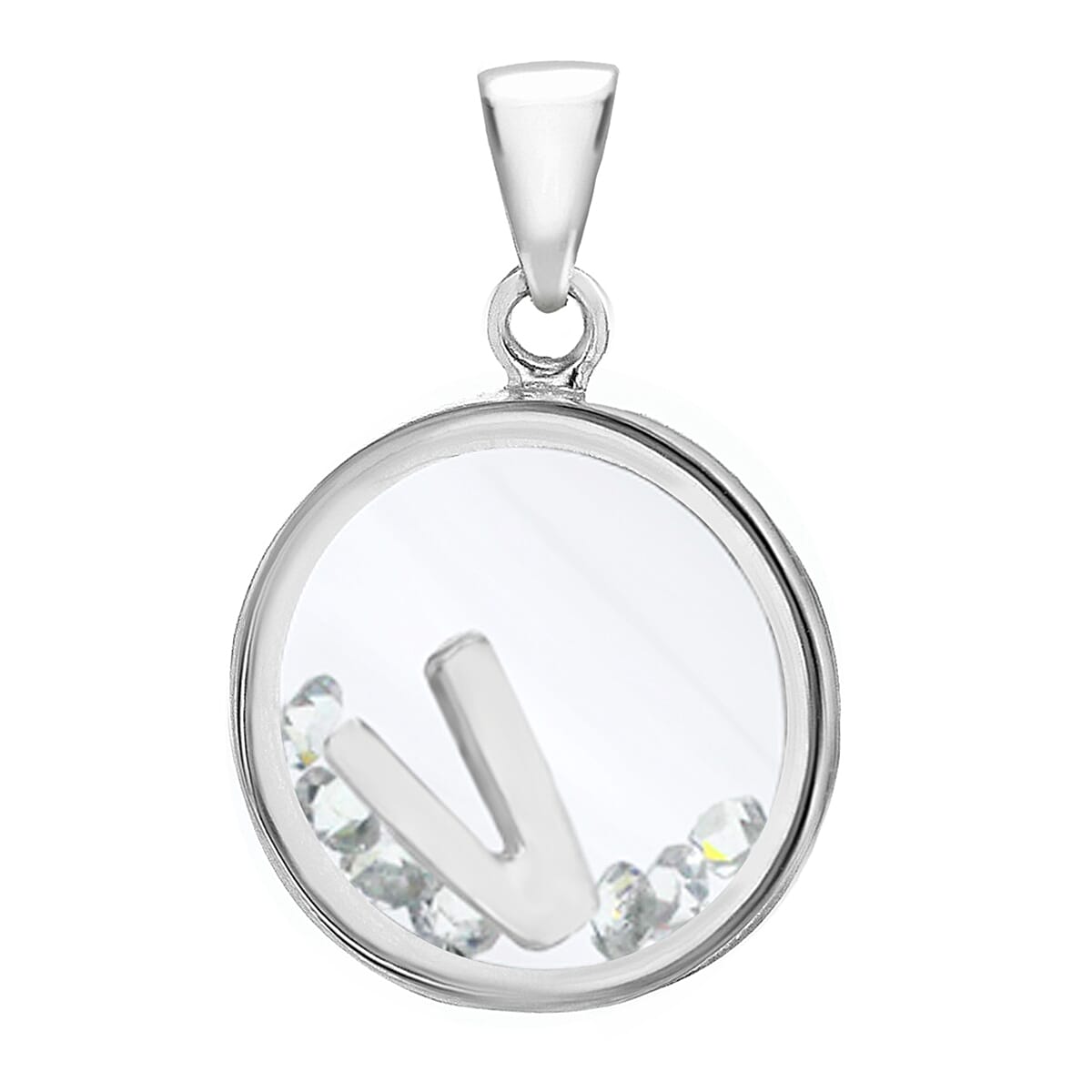 Cubic Zirconia  Pendant  Sterling Silver 1.08 ct  1.080  Ct.