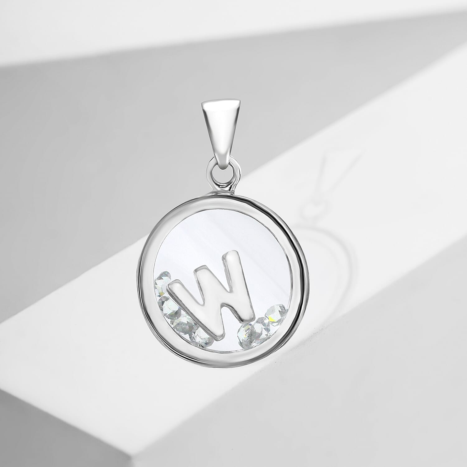 Cubic Zirconia  Pendant  Sterling Silver 1.08 ct  1.080  Ct.