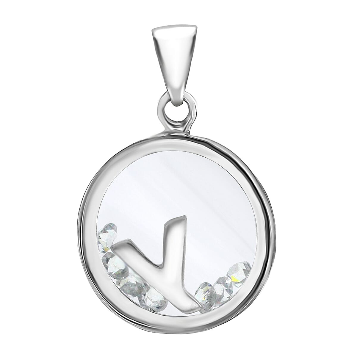 Cubic Zirconia  Pendant  Sterling Silver 1.08 ct  1.080  Ct.