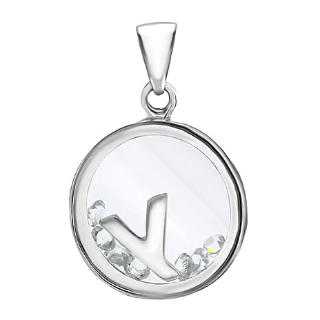 Cubic Zirconia  Pendant  Sterling Silver 1.08 ct  1.080  Ct.