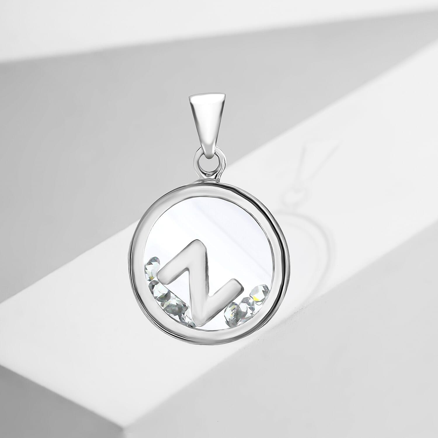 Cubic Zirconia  Pendant  Sterling Silver 1.08 ct  1.080  Ct.