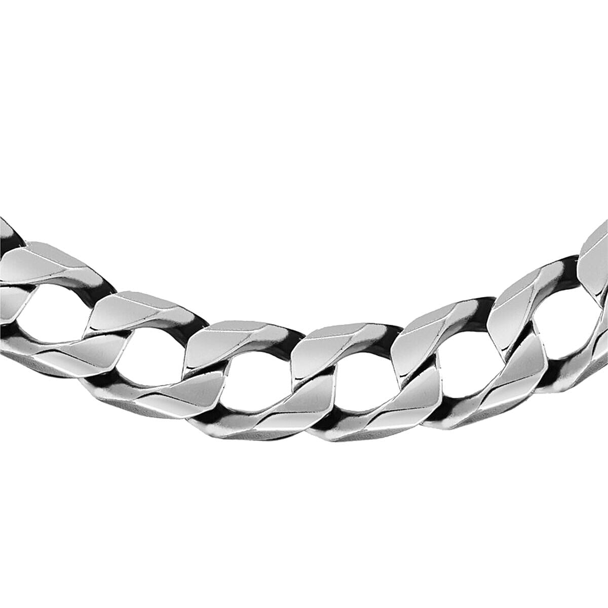 Rhodium Overlay Sterling Silver Necklace (Size - 24), Silver Wt. 100 Gms