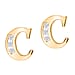9K Yellow Gold A Cubic Zirconia Earring 0.03 ct, Gold Wt. 0.53 Gms 0.030 Ct.