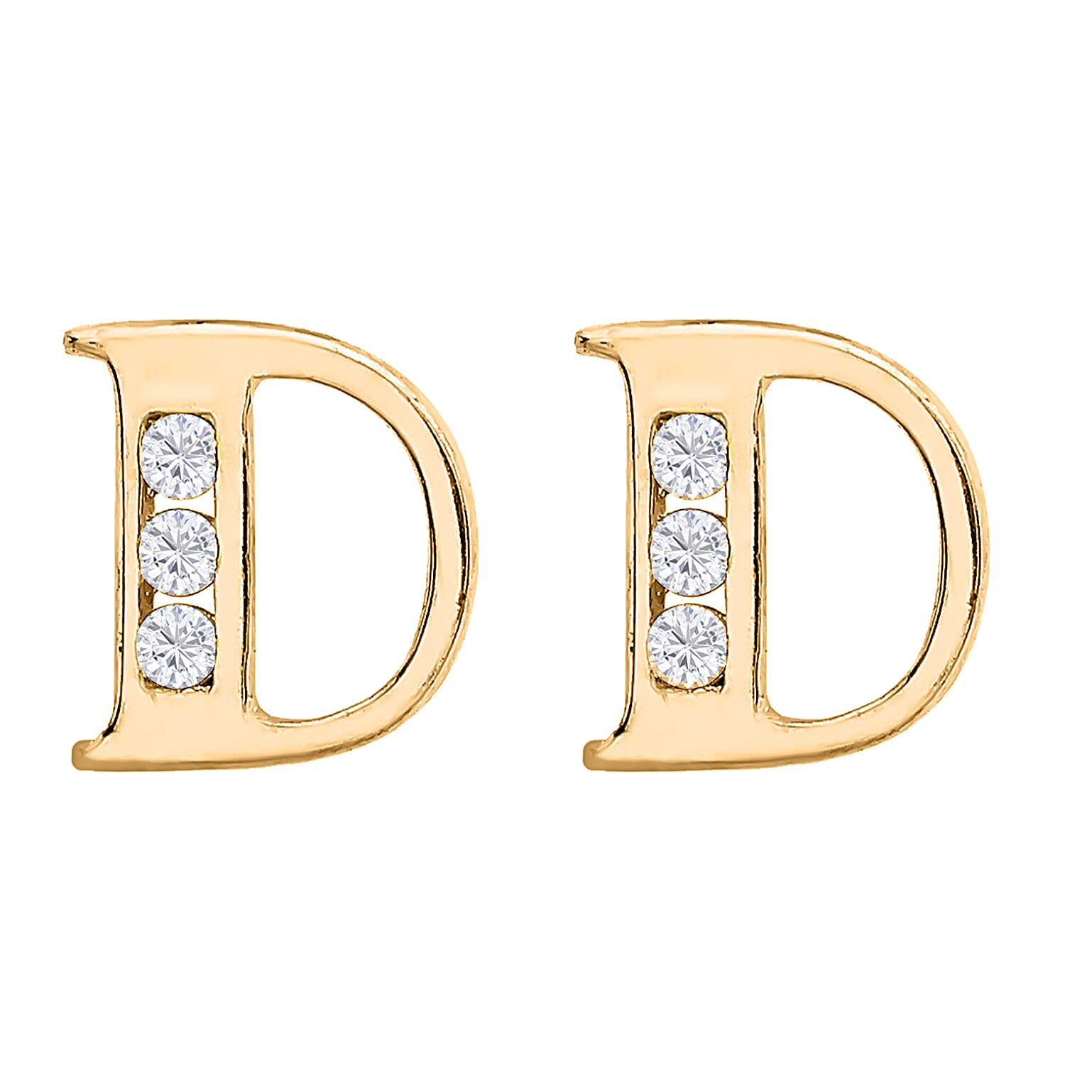 9K Yellow Gold   Cubic Zirconia  Earring 0.03 ct,  Gold Wt. 0.5 Gms  0.030  Ct.