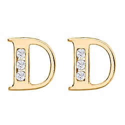 9K Yellow Gold A Cubic Zirconia Earring 0.03 ct, Gold Wt. 0.53 Gms 0.030 Ct.